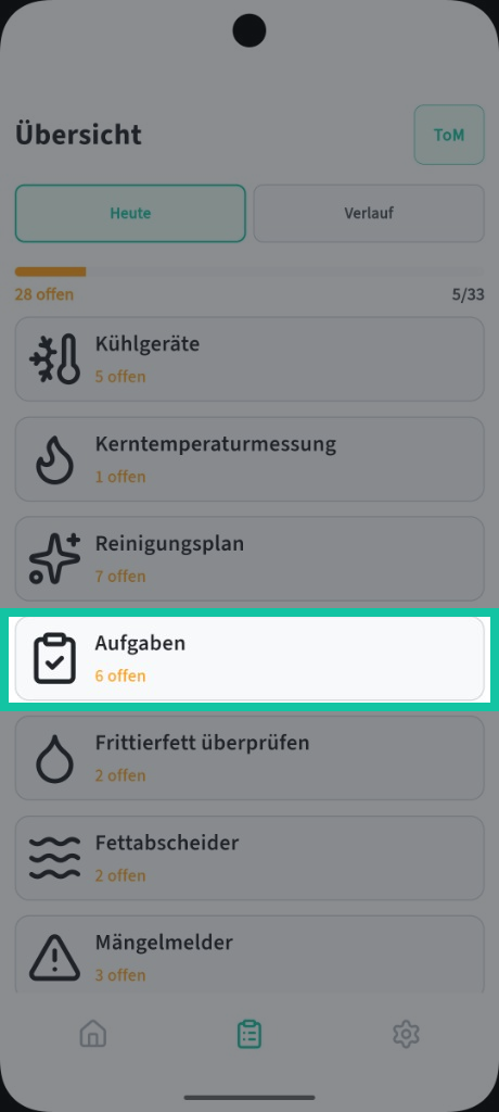 Aufgaben: Aufgabe planen