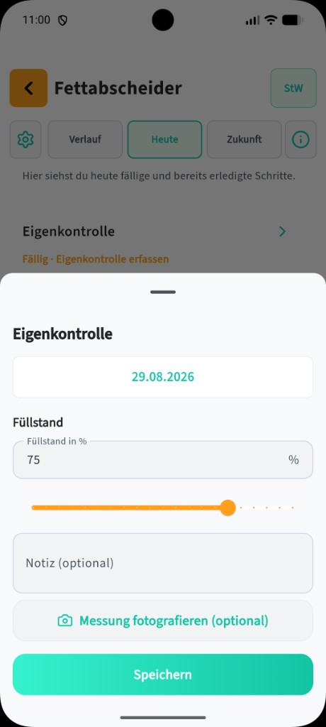 Fettabscheider: Mit 2 Klicks erledigt