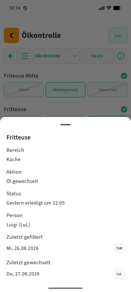 Fritteuse: Für alle nachvollziehbar