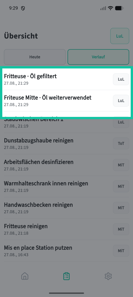 Fritteuse: Für alle nachvollziehbar