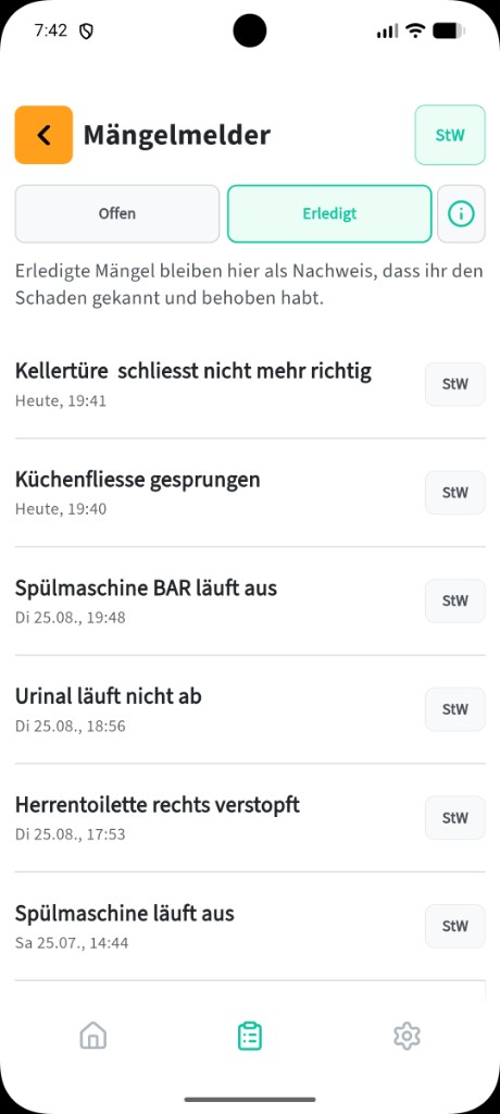 Mängelmelder: Historie