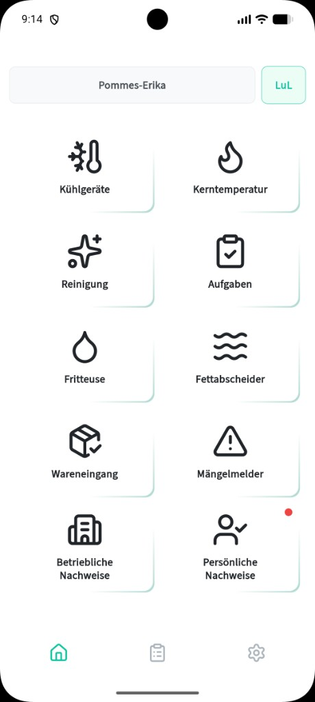 Startbildschirm der 0815 App mit persönlichen Nachweisen