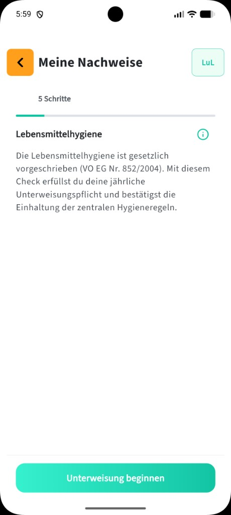 Persönliche Nachweise: Nachweis direkt in der App erledigen