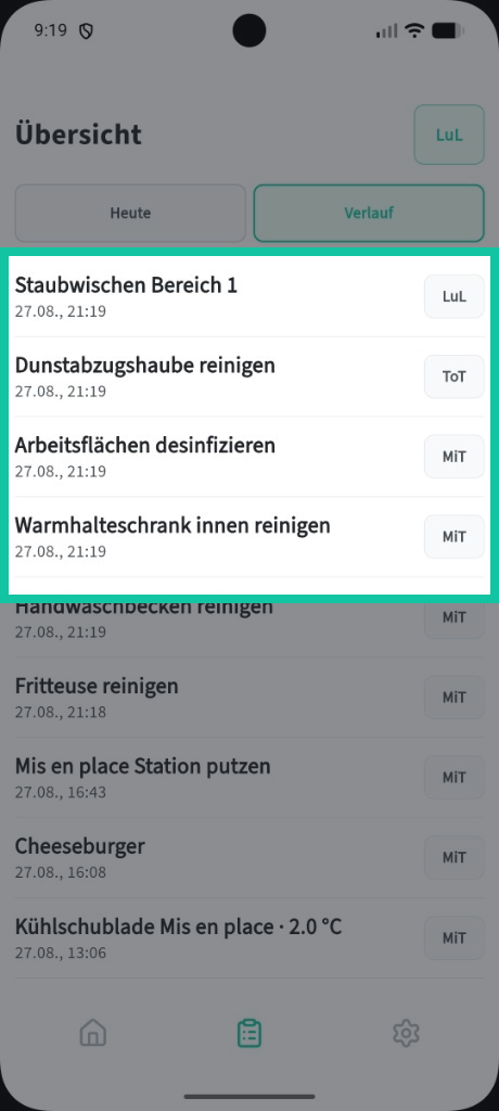 Reinigung: Für alle nachvollziehbar