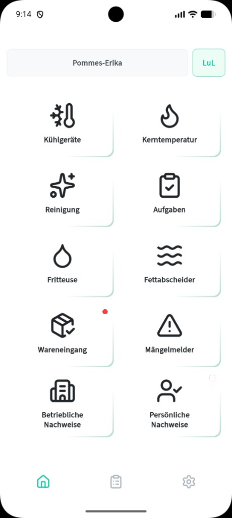 Wareneingang in der Modulübersicht der 0815 App