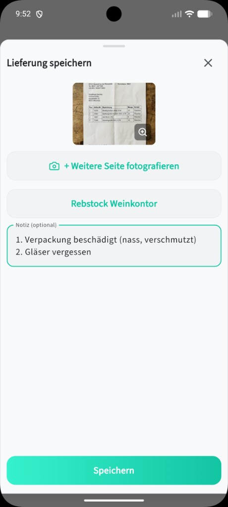Wareneingang: Beleg erfassen